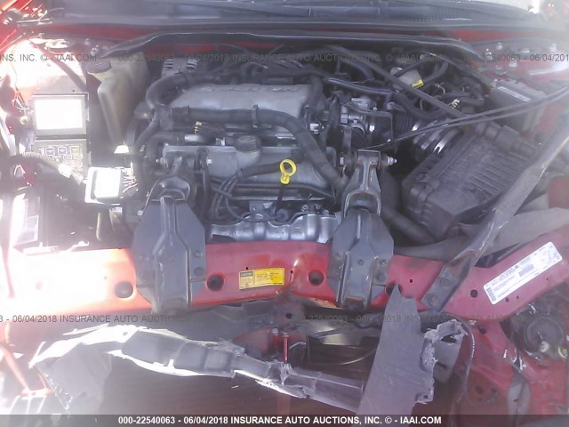 2G1WW12E9Y9167510 - 2000 CHEVROLET MONTE CARLO LS RED photo 10