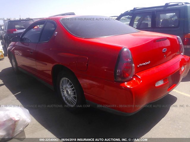 2G1WW12E9Y9167510 - 2000 CHEVROLET MONTE CARLO LS RED photo 3