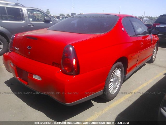 2G1WW12E9Y9167510 - 2000 CHEVROLET MONTE CARLO LS RED photo 4