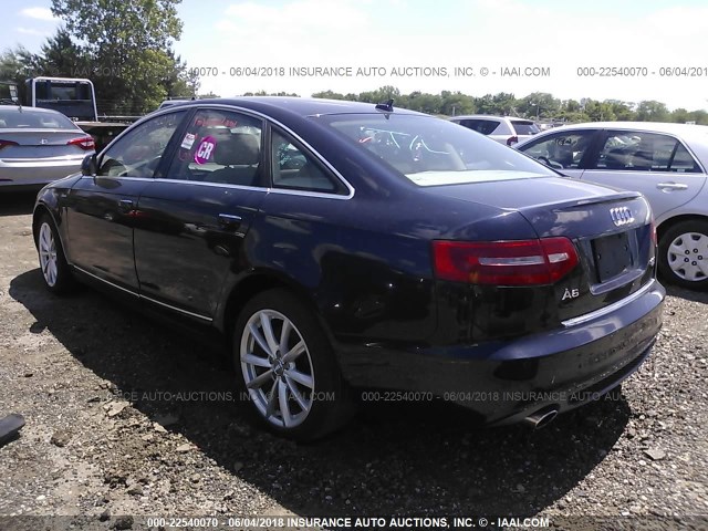 WAUKGAFB0BN033148 - 2011 AUDI A6 PRESTIGE BLACK photo 3