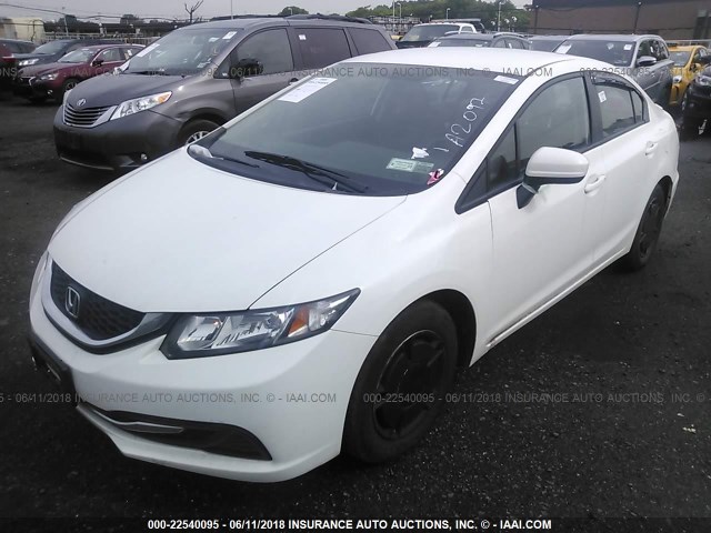 2HGFB2F69EH531861 - 2014 HONDA CIVIC HF WHITE photo 2