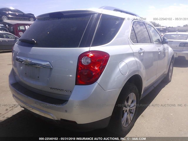 2GNFLGEK9D6270790 - 2013 CHEVROLET EQUINOX LTZ SILVER photo 4