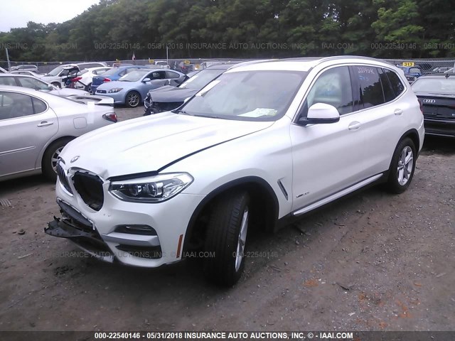 5UXTR9C52JLC81184 - 2018 BMW X3 XDRIVEM40I Белый фото 2