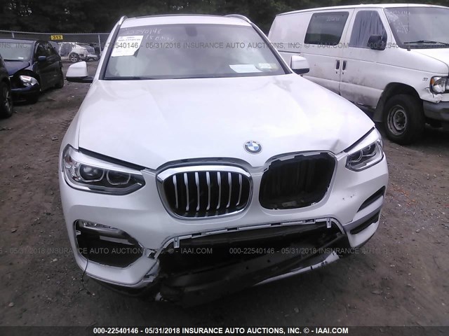 5UXTR9C52JLC81184 - 2018 BMW X3 XDRIVEM40I WHITE photo 6