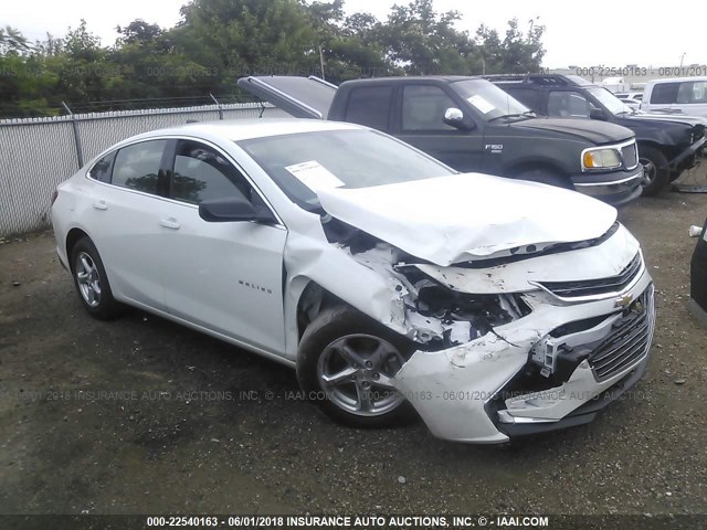 1G1ZB5ST2HF288224 - 2017 CHEVROLET MALIBU LS WHITE photo 1