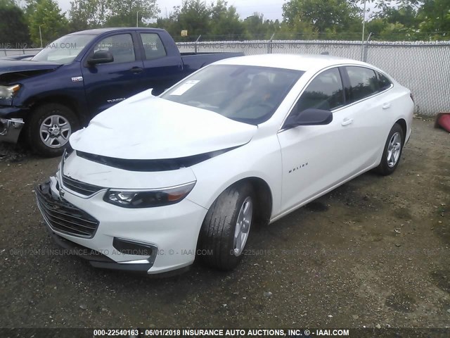 1G1ZB5ST2HF288224 - 2017 CHEVROLET MALIBU LS WHITE photo 2