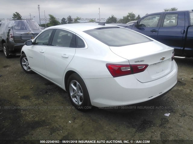 1G1ZB5ST2HF288224 - 2017 CHEVROLET MALIBU LS WHITE photo 3