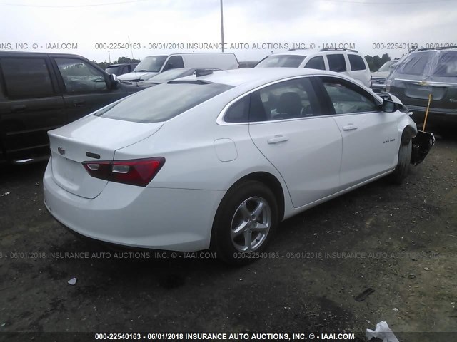 1G1ZB5ST2HF288224 - 2017 CHEVROLET MALIBU LS WHITE photo 4