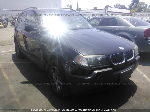 WBXPA73445WC48782 - 2005 BMW X3 2.5I BLACK photo 1