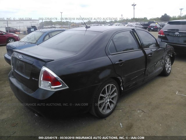 3FAHP07158R255225 - 2008 FORD FUSION SE BLACK photo 4