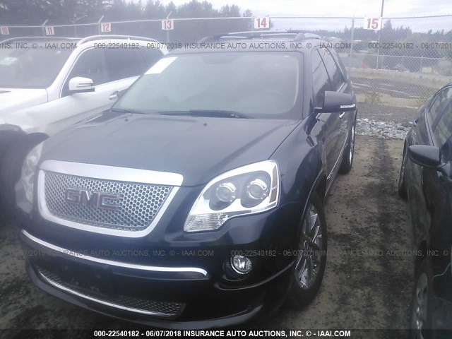 1GKKVTED7CJ291333 - 2012 GMC ACADIA DENALI BLACK photo 2