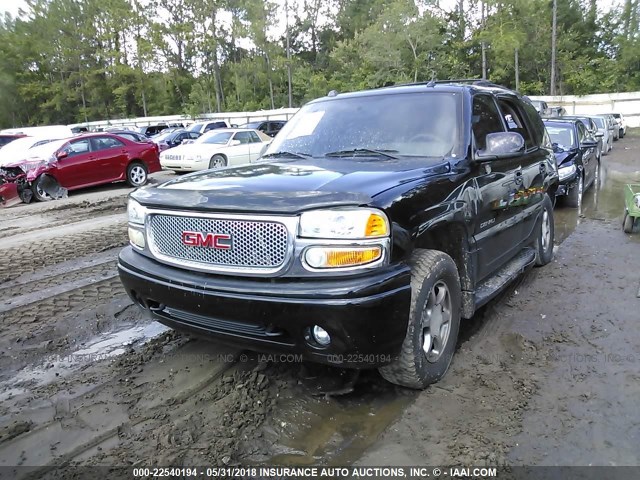 1GKEK63U45J166108 - 2005 GMC YUKON DENALI BLACK photo 2