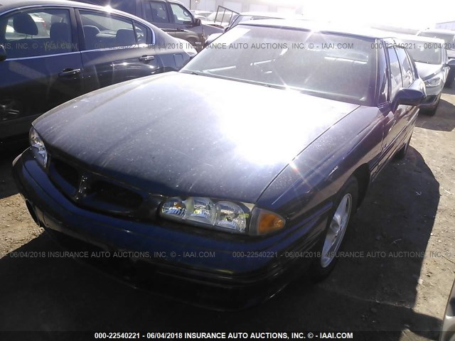 1G2HX52K2XH221917 - 1999 PONTIAC BONNEVILLE SE BLUE photo 2