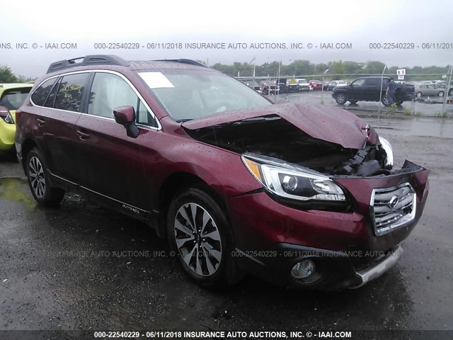 4S4BSENC0H3244644 - 2017 SUBARU OUTBACK 3.6R LIMITED MAROON photo 1