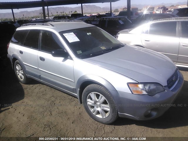 4S4BP61C057352800 - 2005 SUBARU LEGACY OUTBACK 2.5I SILVER photo 1