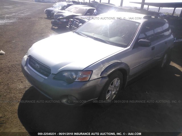 4S4BP61C057352800 - 2005 SUBARU LEGACY OUTBACK 2.5I SILVER photo 2