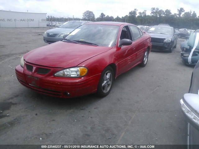 1G2NF52F32C318462 - 2002 PONTIAC GRAND AM SE1 RED photo 2