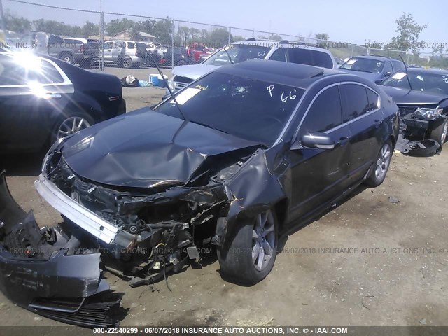 19UUA8F54DA004408 - 2013 ACURA TL TECH GRAY photo 2