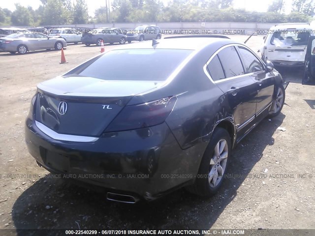 19UUA8F54DA004408 - 2013 ACURA TL TECH GRAY photo 4