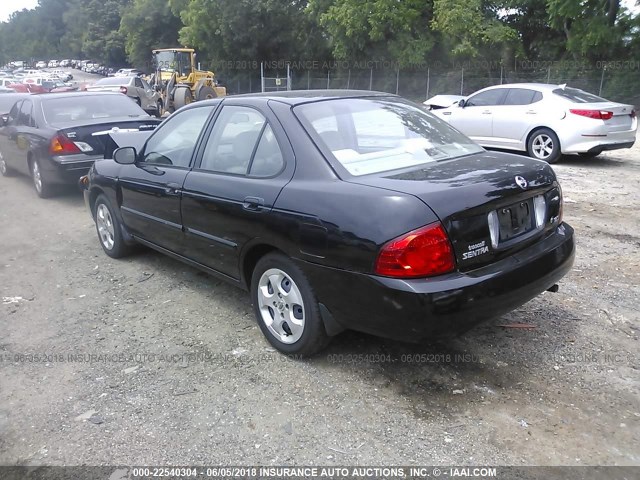 3N1CB51D35L535987 - 2005 NISSAN SENTRA 1.8/1.8S BLACK photo 3