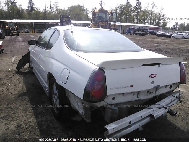 2G1WX15K939231519 - 2003 CHEVROLET MONTE CARLO SS თეთრი ფოტო 3