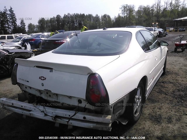 2G1WX15K939231519 - 2003 CHEVROLET MONTE CARLO SS WHITE photo 4