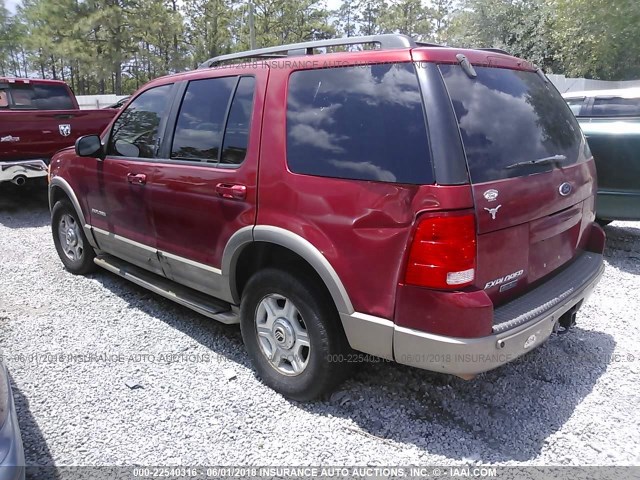 1FMZU64E12UC43683 - 2002 FORD EXPLORER EDDIE BAUER MAROON photo 3