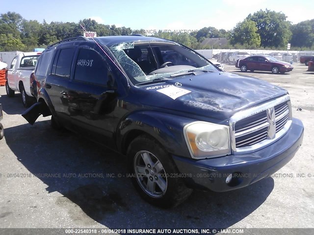 1D4HB48N76F123744 - 2006 DODGE DURANGO SLT BLUE photo 1