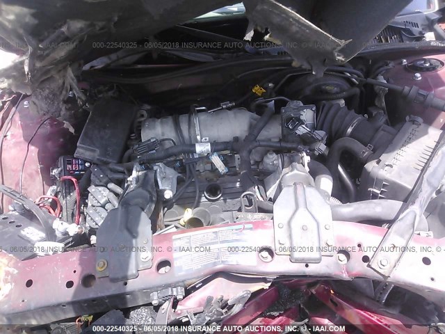 2G2WP522X51195266 - 2005 PONTIAC GRAND PRIX BURGUNDY photo 10