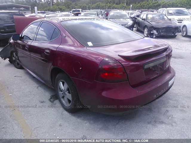 2G2WP522X51195266 - 2005 PONTIAC GRAND PRIX BURGUNDY photo 3