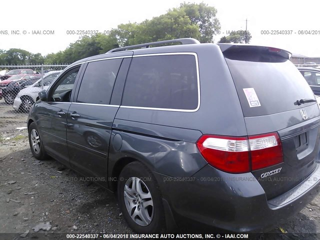 5FNRL38756B456832 - 2006 HONDA ODYSSEY EXL GRAY photo 3