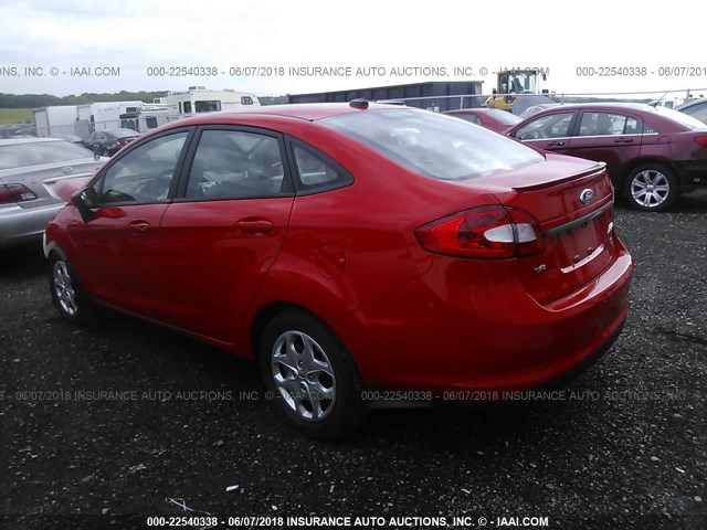 3FADP4BJXCM145984 - 2012 FORD FIESTA SE RED photo 3