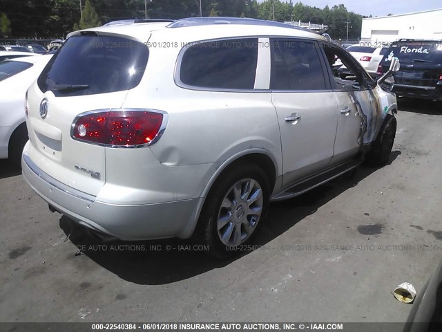 5GAKRCED1BJ412681 - 2011 BUICK ENCLAVE CXL WHITE photo 4