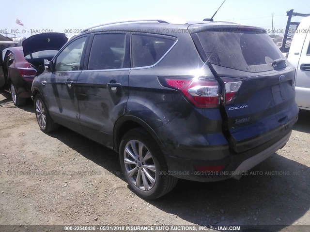 1FMCU0J99HUE07457 - 2017 FORD ESCAPE TITANIUM GRAY photo 3