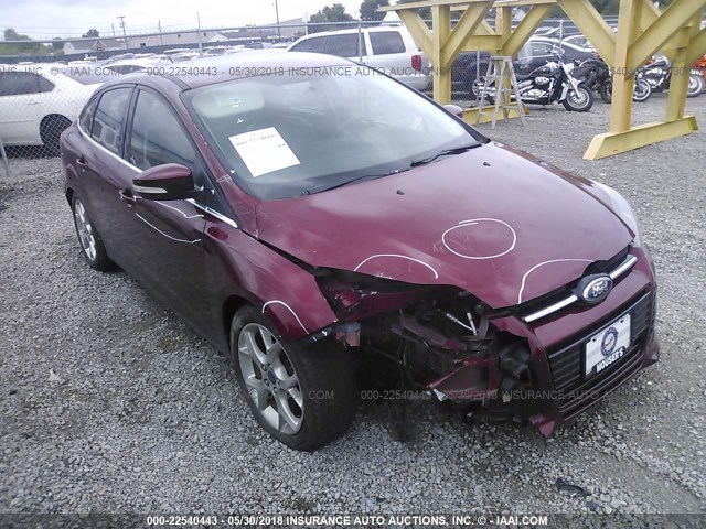 1FADP3J24EL347485 - 2014 FORD FOCUS TITANIUM RED photo 6