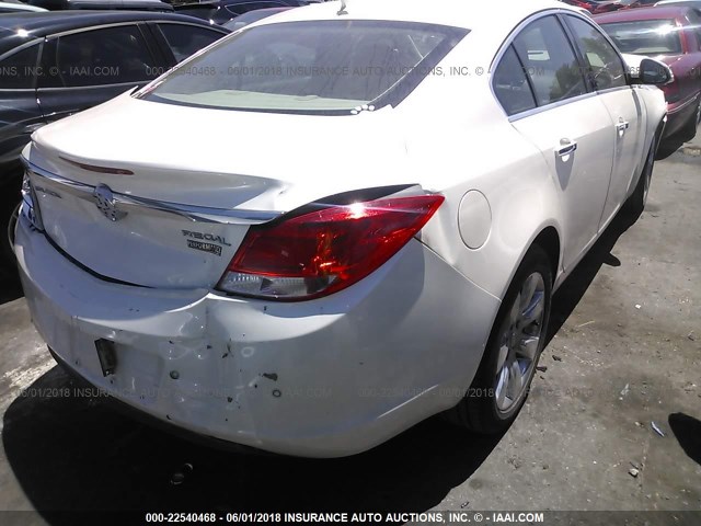 2G4GS5EK8C9172220 - 2012 BUICK REGAL PREMIUM WHITE photo 4