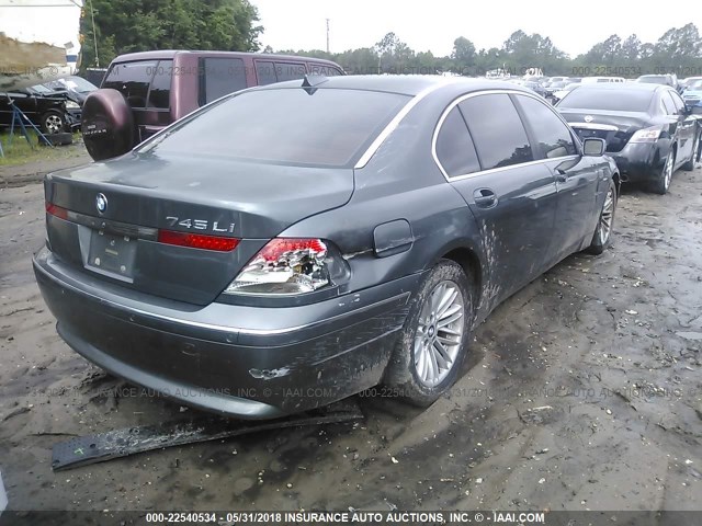 WBAGN63545DS56245 - 2005 BMW 745 LI GRAY photo 4