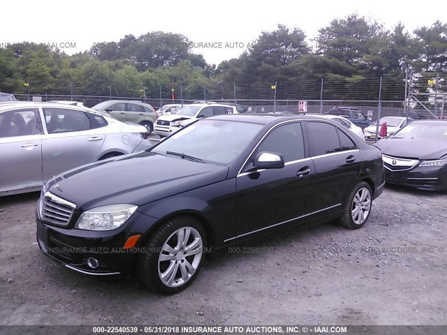 WDDGF81X59R049412 - 2009 MERCEDES-BENZ C 300 4MATIC BLACK photo 2