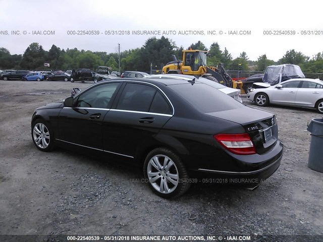 WDDGF81X59R049412 - 2009 MERCEDES-BENZ C 300 4MATIC BLACK photo 3