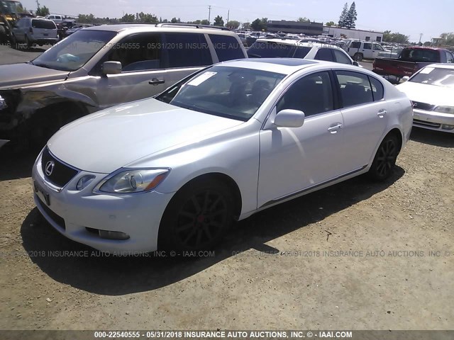 JTHBH96S765006354 - 2006 LEXUS GS GENERATION 200 300 WHITE photo 2