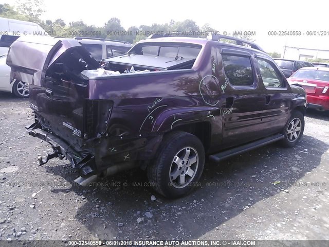 5FPYK1F22DB011639 - 2013 HONDA RIDGELINE RT MAROON photo 4