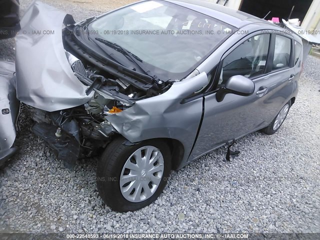 3N1CE2CP8EL405300 - 2014 NISSAN VERSA NOTE S/S PLUS/SV/SL GRAY photo 2