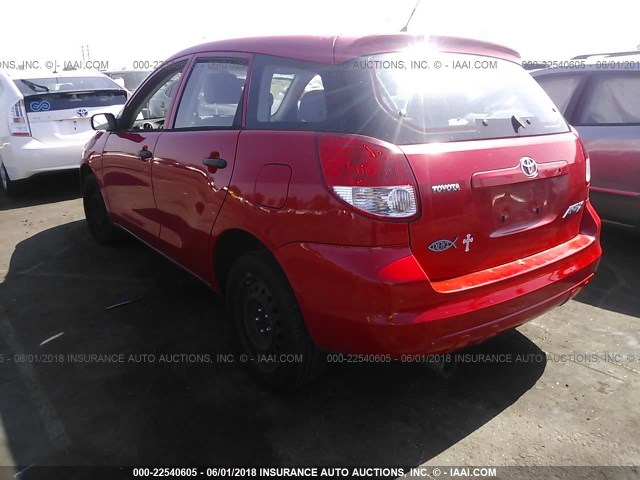 2T1KR32E53C037600 - 2003 TOYOTA COROLLA MATRIX XR RED photo 3