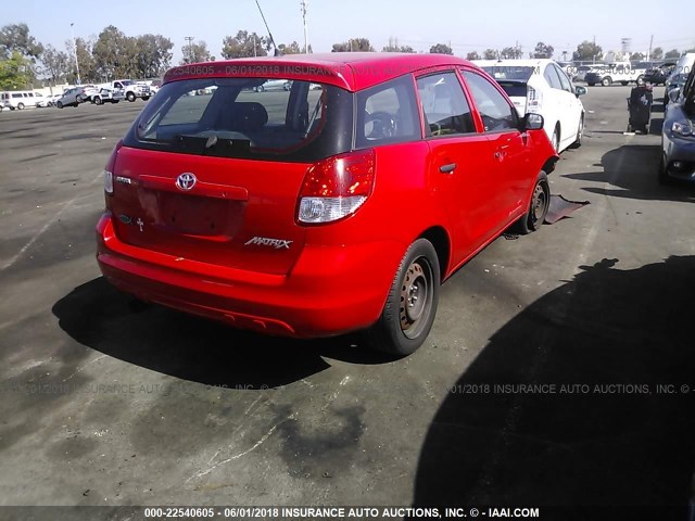 2T1KR32E53C037600 - 2003 TOYOTA COROLLA MATRIX XR RED photo 4