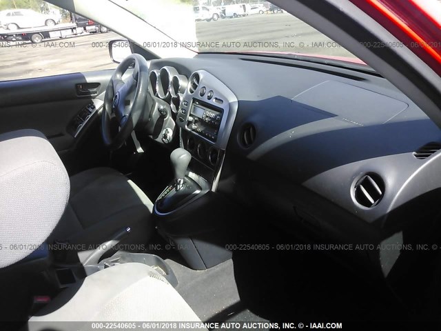 2T1KR32E53C037600 - 2003 TOYOTA COROLLA MATRIX XR RED photo 5