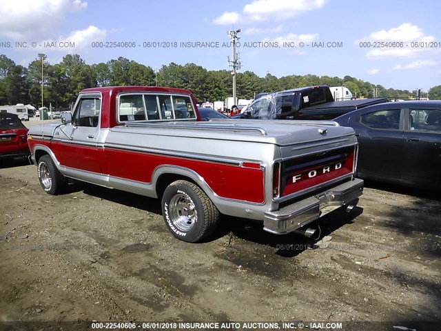 F10GNY75789 - 1977 FORD F100 RED photo 3