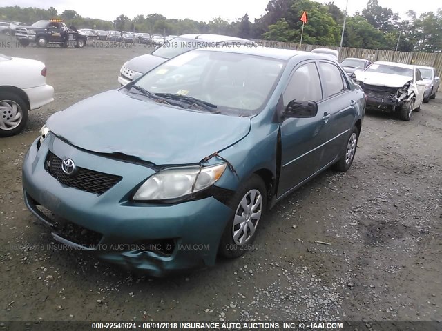 2T1BU4EE2AC382578 - 2010 TOYOTA COROLLA S/LE/XLE GREEN photo 2