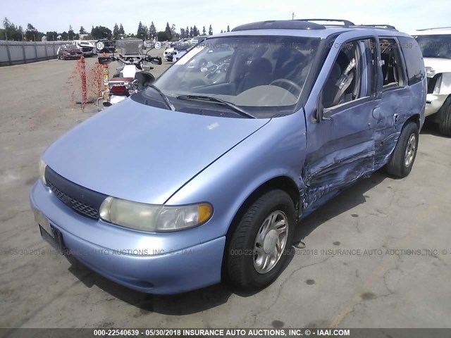 4N2DN11W8TD837651 - 1996 NISSAN QUEST XE/GXE BLUE photo 2