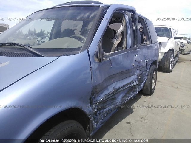 4N2DN11W8TD837651 - 1996 NISSAN QUEST XE/GXE BLUE photo 6