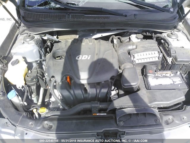 5NPEB4AC0DH696951 - 2013 HYUNDAI SONATA GLS GRAY photo 10